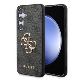 Cover GUESS 4G METAL per Samsung Galaxy S24 Plus 5G grigia